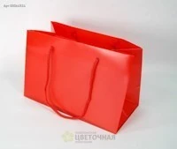 Пакет - матовый 21*11*14см.Красный, Китай
